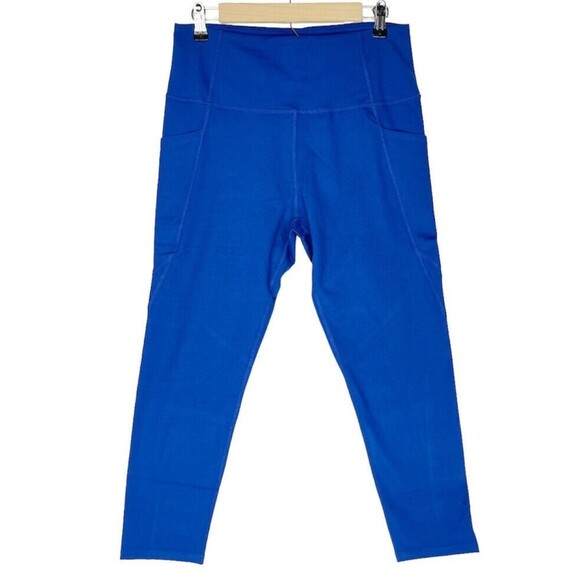 Women Leggings Large High Waist Side Pockets All Day Comfort Navy Blue New - Picture 7 of 16